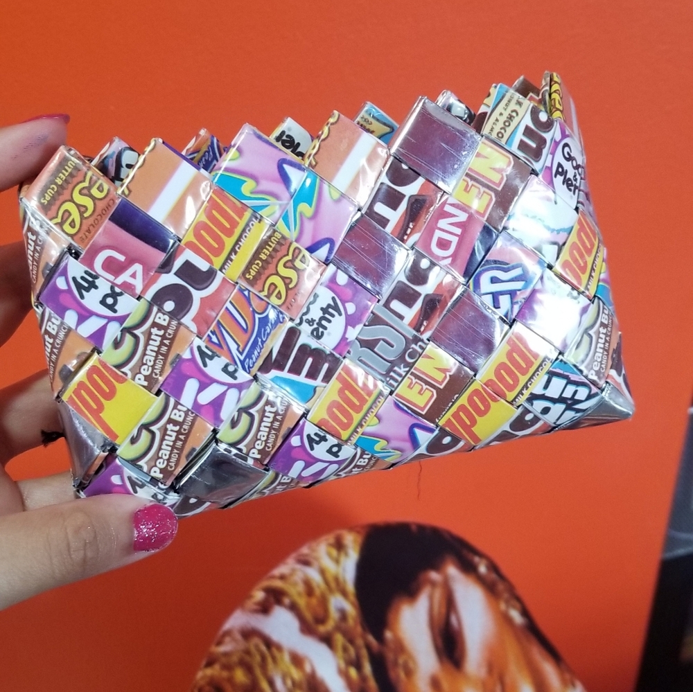 Vintage Candy Wrapper Wristlet